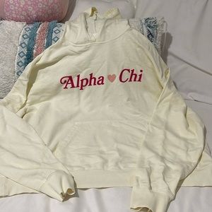 Universitytees Alpha Chi Omega Hooded Sweatshirt Size Small